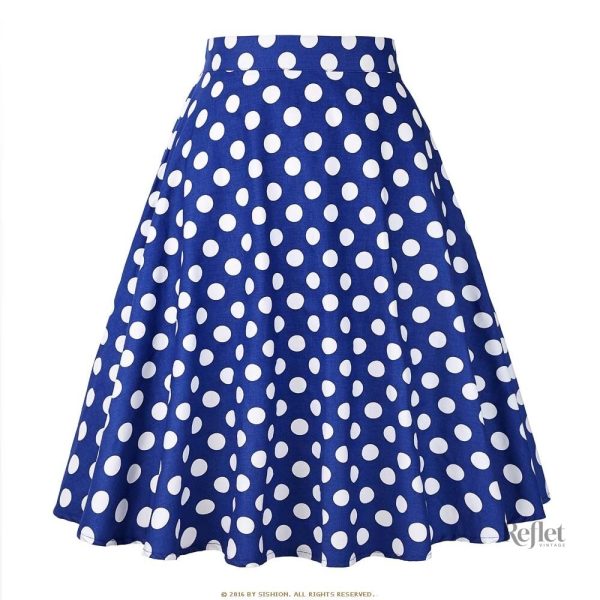 Jupe fille colorée à pois rétro