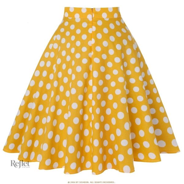 Élégante jupe fille à pois années 60