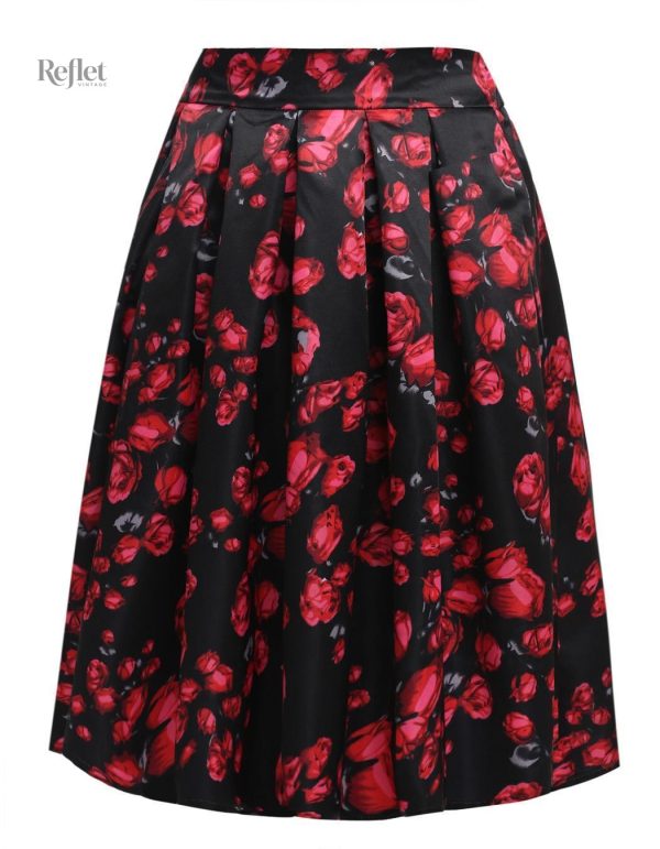 Jupe vintage fillette, motifs colorés