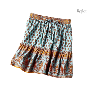 Jupe fleuri année 60, style rétro et coloré