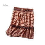 Jupe style années 60, motifs floraux vibrants