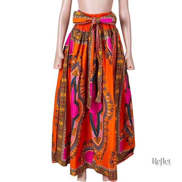 jupe-indienne-vintage-1 Jupe vintage indienne aux motifs traditionnels colorés
