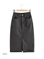 Jupe denim grise rétro des années 80
