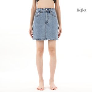 Jupe rétro en denim style années 80