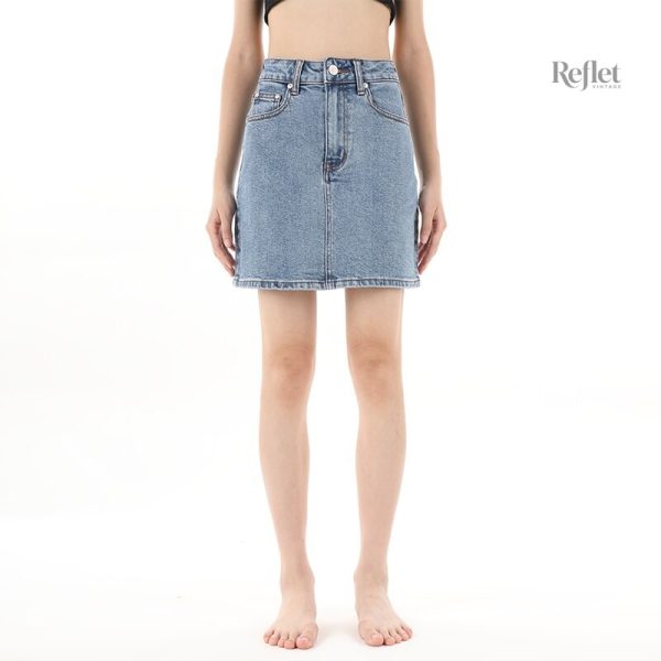 Jupe rétro en denim style années 80