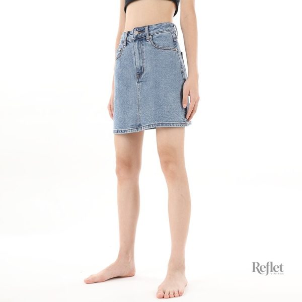Jupe classique en jean, look vintage années 80