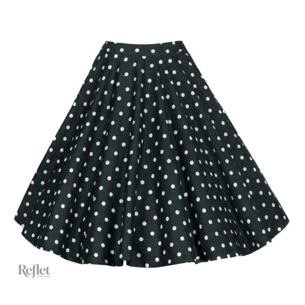 Jupe longue à motif, tendance années 50