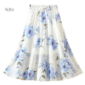 Jupe longue style année 70, élégance vintage intemporelle