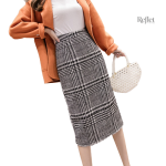 Jupe grande taille, look vintage des années 80