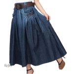 Jupe longue en jean style années 80