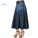 Jupe en denim longue, tendance rétro années 80