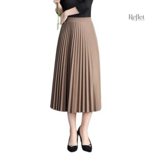 Jupe longue plissée style années 80