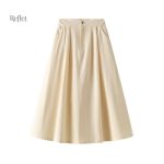 Jupe Vintage Taille Haute en tissu léger