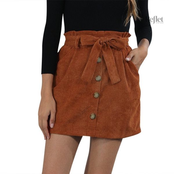 jupe-marron-annee-80-1 Jupe marron style années 80