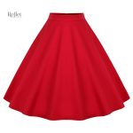 Jupe mi-longue à taille haute pour un look rétro