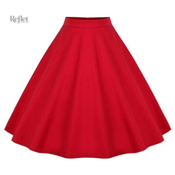 Jupe mi-longue à taille haute pour un look rétro