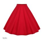 Jupe midi colorée, style années 50 revisité