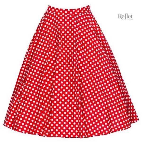 Jupe midi à motifs floraux dans le style 50's