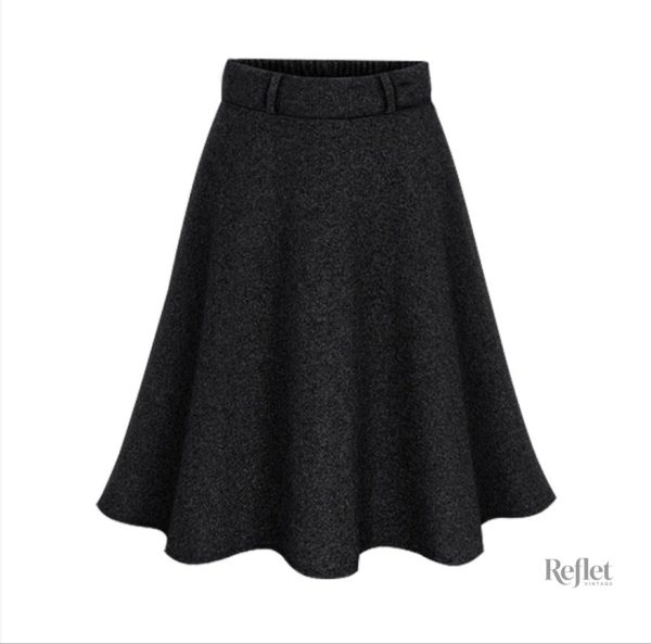 jupe-noire-annee-50-1 Jupe noire vintage années 50