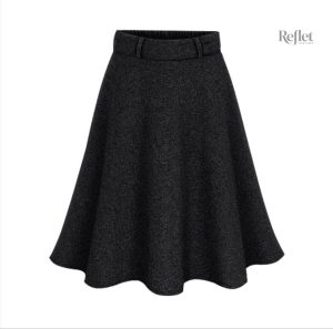 Jupe noire élégante, look années 50