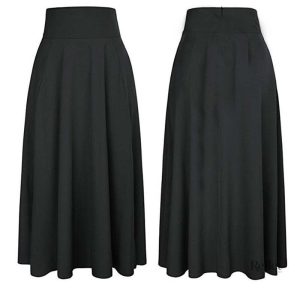 Jupe ample noire au style classique des 60's