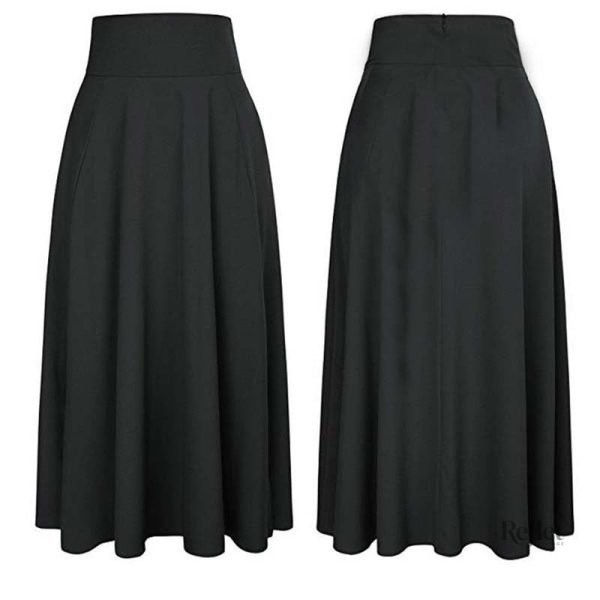 Jupe ample noire au style classique des 60's