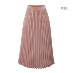Jupe plissée style années 80 en tissu léger