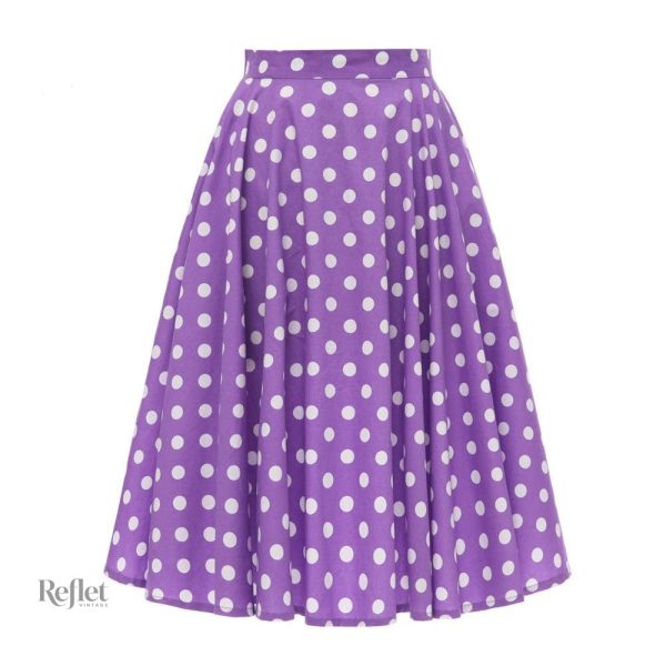 Jupe à pois élégante rétro