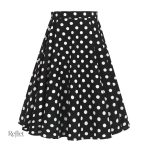 Jupe années 50 avec motif pois