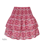 Jupe rose à volants style années 80