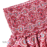 Jupe rose à volants vintage, look rétro des années 80