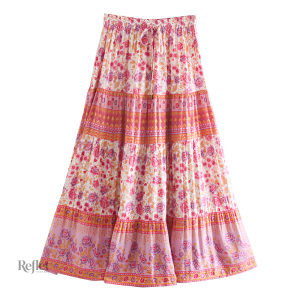 Jupe rose vintage année 60, style classique et élégant