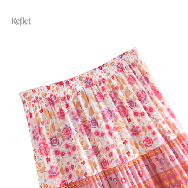 Jupe rétro rose, ajout idéal à une garde-robe vintage