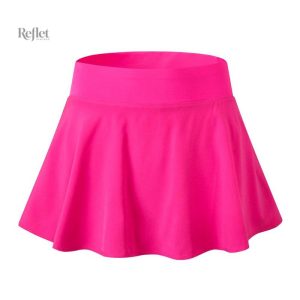 Jupe fluo rose à volants style années 80