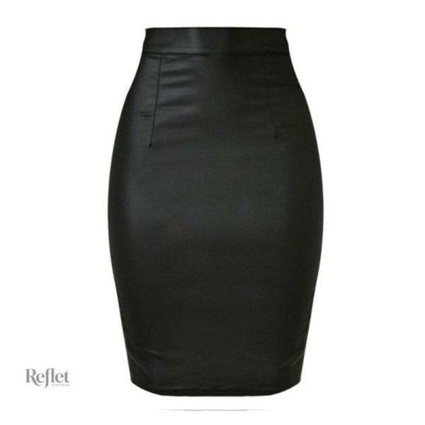 Jupe vintage rouge avec taille cintrée