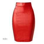 Jupe dynamique rouge inspirée des années 80