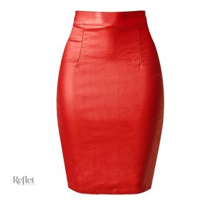 Jupe dynamique rouge inspirée des années 80