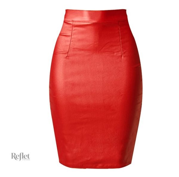 Jupe dynamique rouge inspirée des années 80