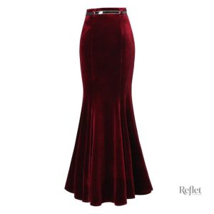 Jupe vintage rouge au style intemporel