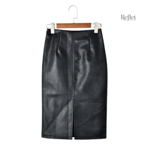 Jupe simili cuir style années 80