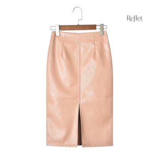 Jupe en simili cuir avec motif rétro des années 80