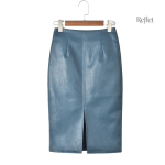 Vêtement tendance jupe simili cuir inspirée des années 80