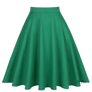 Jupe vintage verte élégante et intemporelle