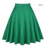 Jupe vintage en tissu vert décontracté