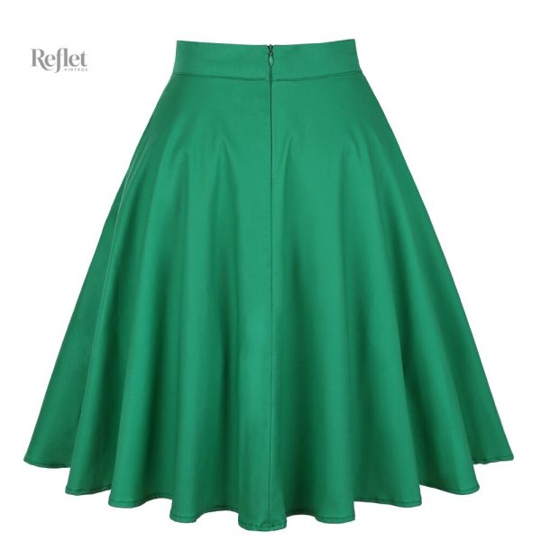 Jupe verte avec coupe classique vintage