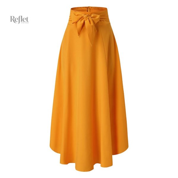 Jupe vintage à taille haute, confort et allure