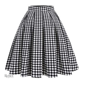Jupe vintage à pois élégante pour un look rétro