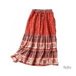 Jupe rétro des années 60, motif floral et taille confortable