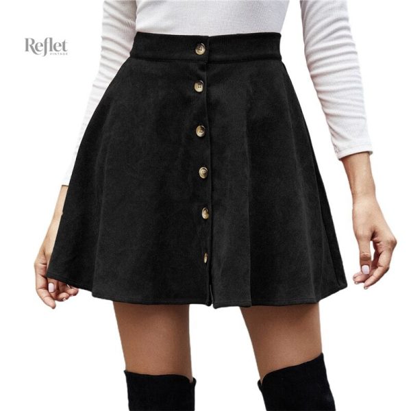 Jupe vintage à taille haute pour un look tendance