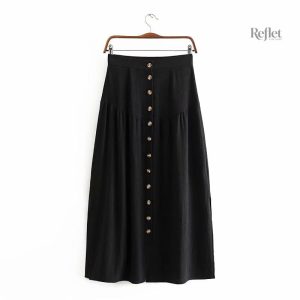 Jupe vintage noire des années 50, style classique